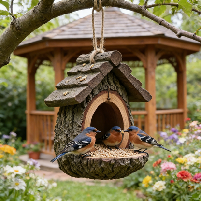✨Last Day 50%OFF✨Vintage Treehouse Shape Bird Feeder🌳🏠🐦🍂