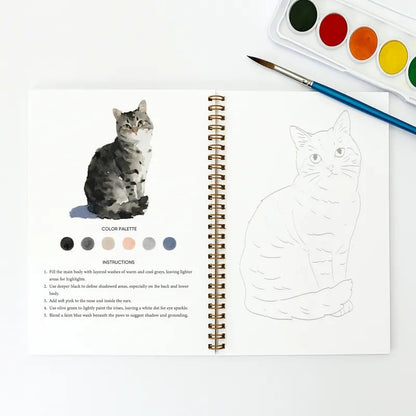 LAST DAY SALE 60% OFF 🖼️Beginner-Friendly💕 Watercolor Workbook