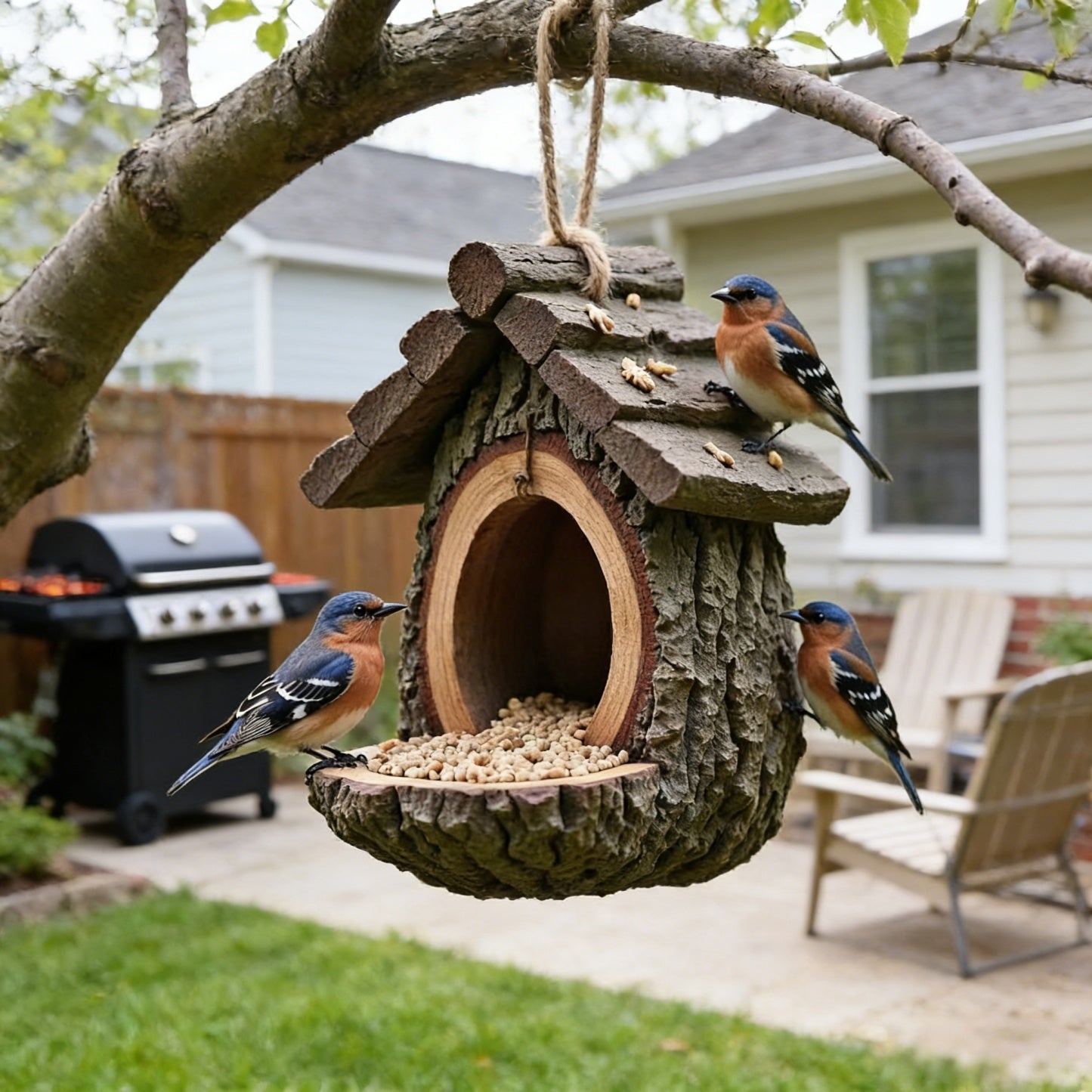 ✨Last Day 50%OFF✨Vintage Treehouse Shape Bird Feeder🌳🏠🐦🍂