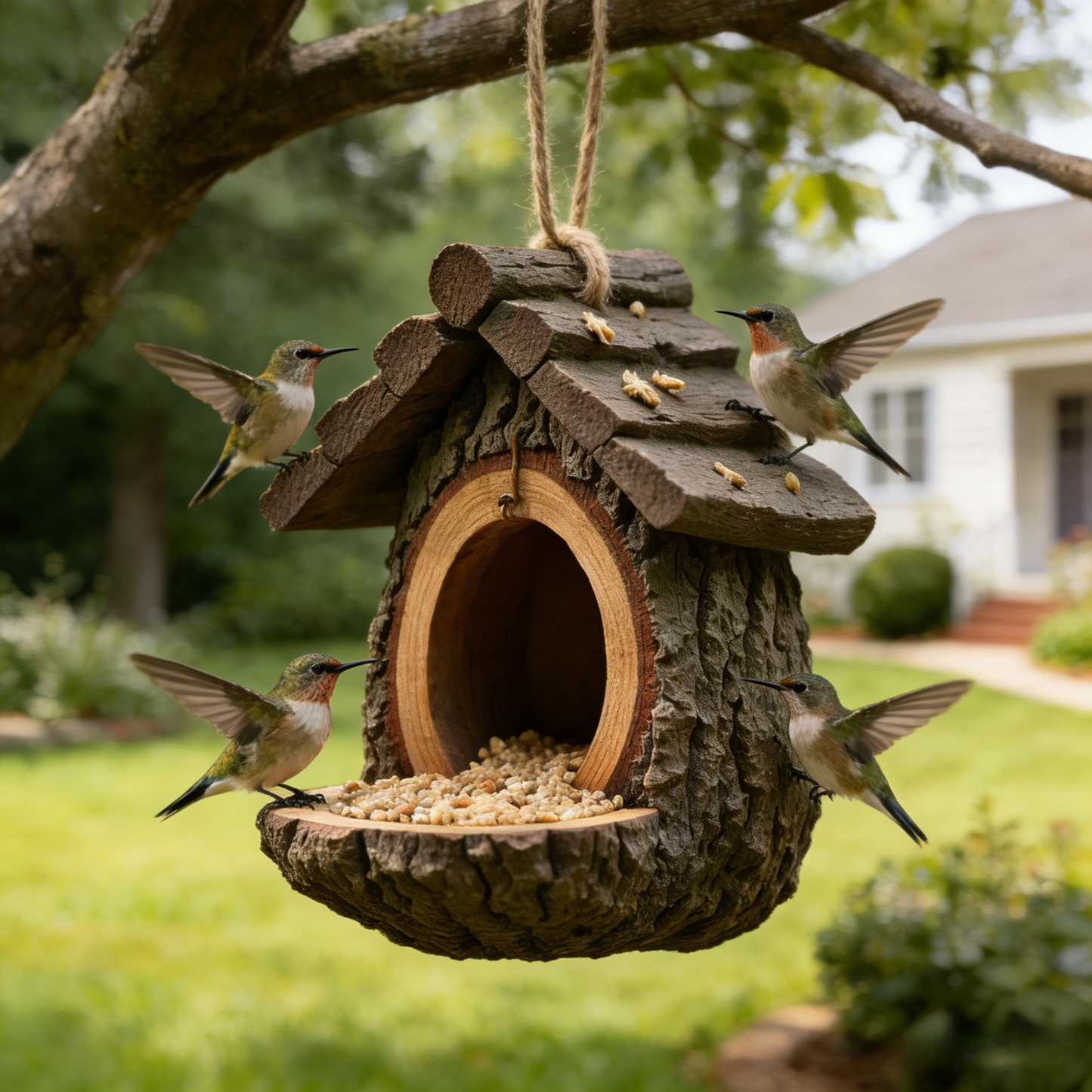 ✨Last Day 50%OFF✨Vintage Treehouse Shape Bird Feeder🌳🏠🐦🍂